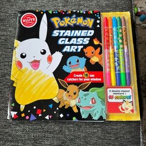 Pokémon Stained Glass Art Kit with Markers